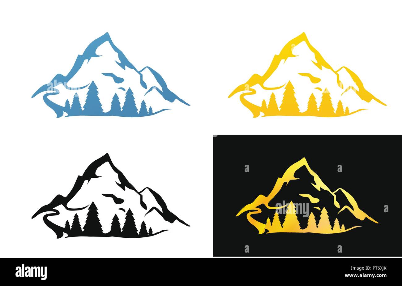 Set di natura illustrazioni di simbolo Illustrazione Vettoriale