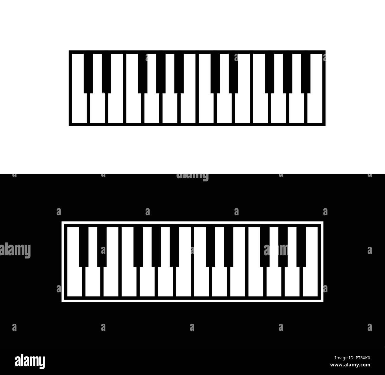 La tastiera del pianoforte Illustrazione Vettoriale