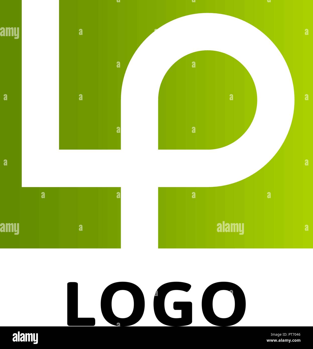LP logo azienda template vettoriale. Illustrazione Vettoriale