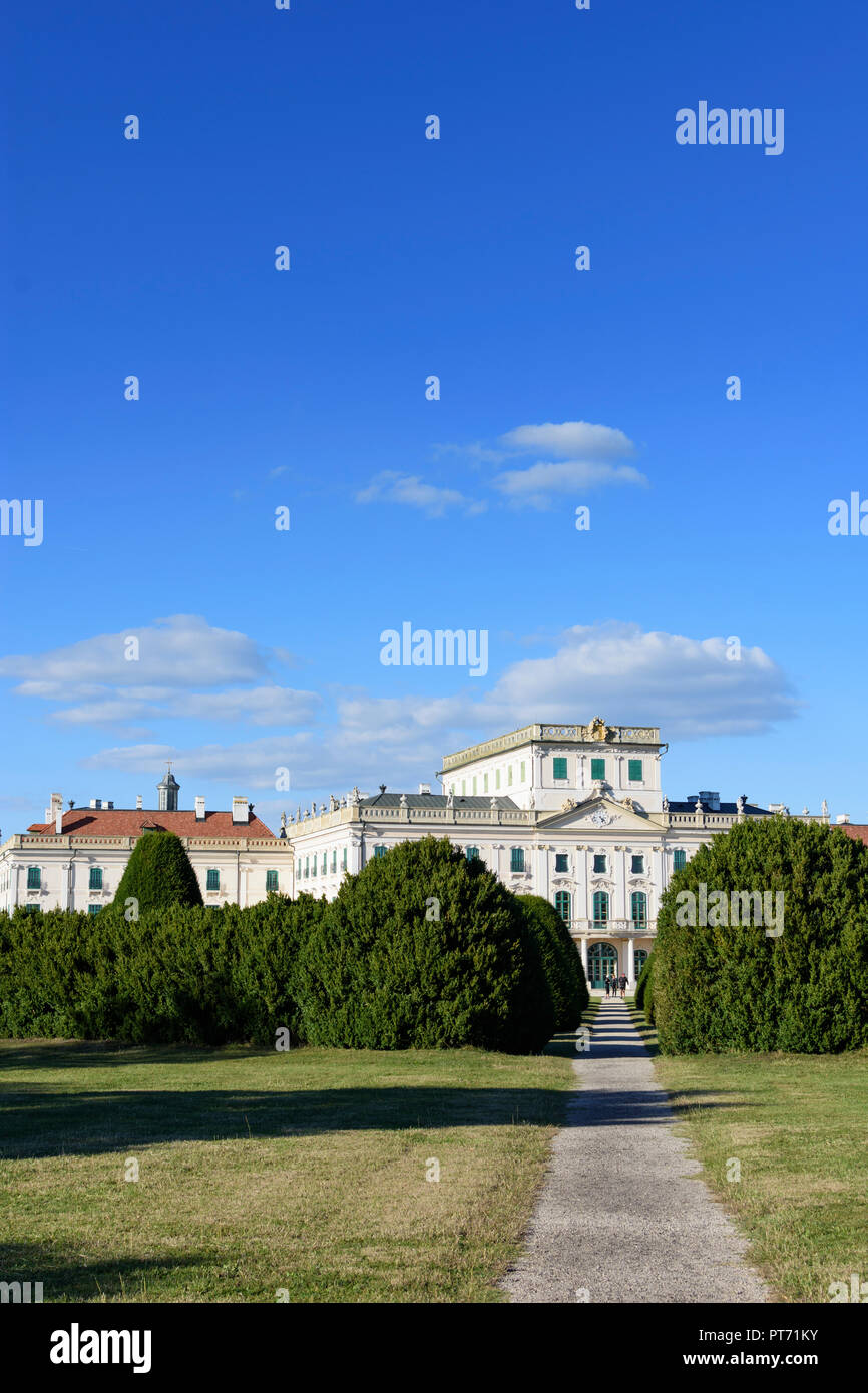 Fertöd: Schloss Esterhazy Esterhaza (palazzo), parkside, park di Neusiedler See (lago di Neusiedl), Győr-Moson-Sopron, Ungheria Foto Stock