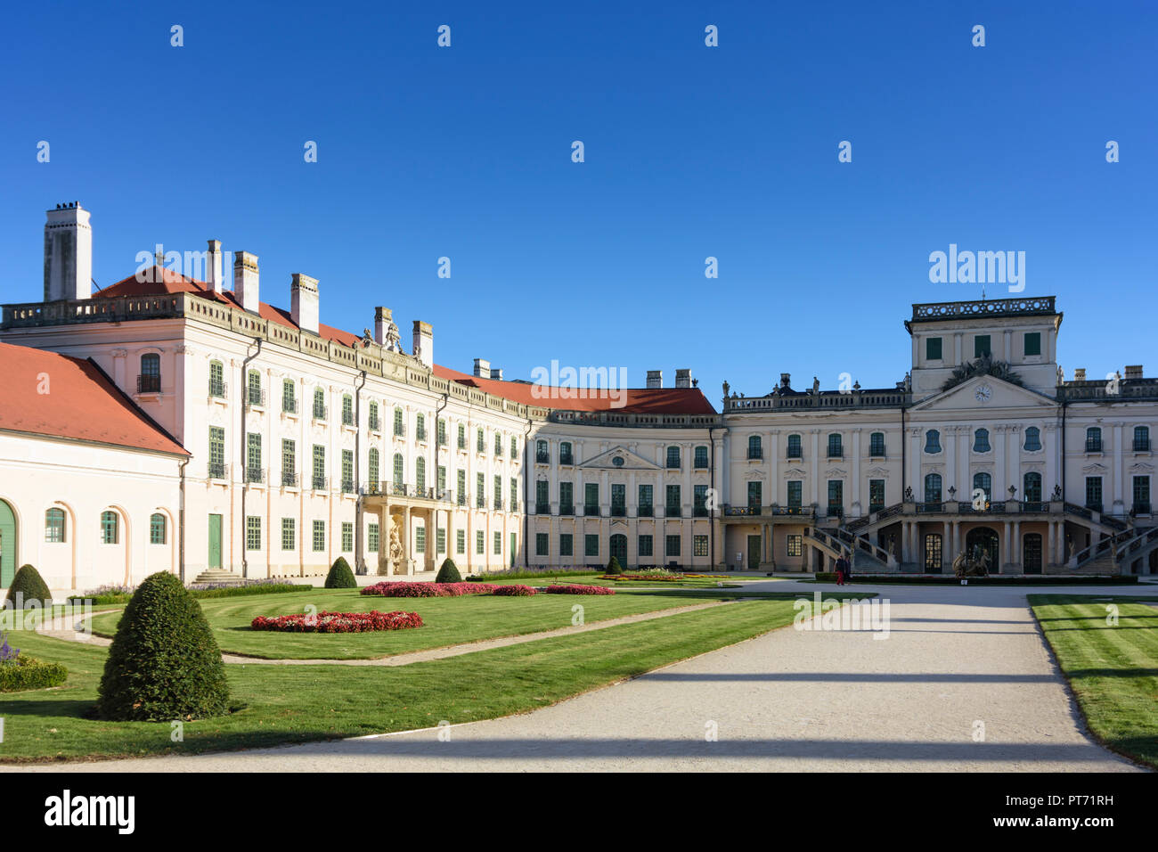 Fertöd: Schloss Esterhazy Esterhaza (palazzo), cortile in Neusiedler See (lago di Neusiedl), Győr-Moson-Sopron, Ungheria Foto Stock