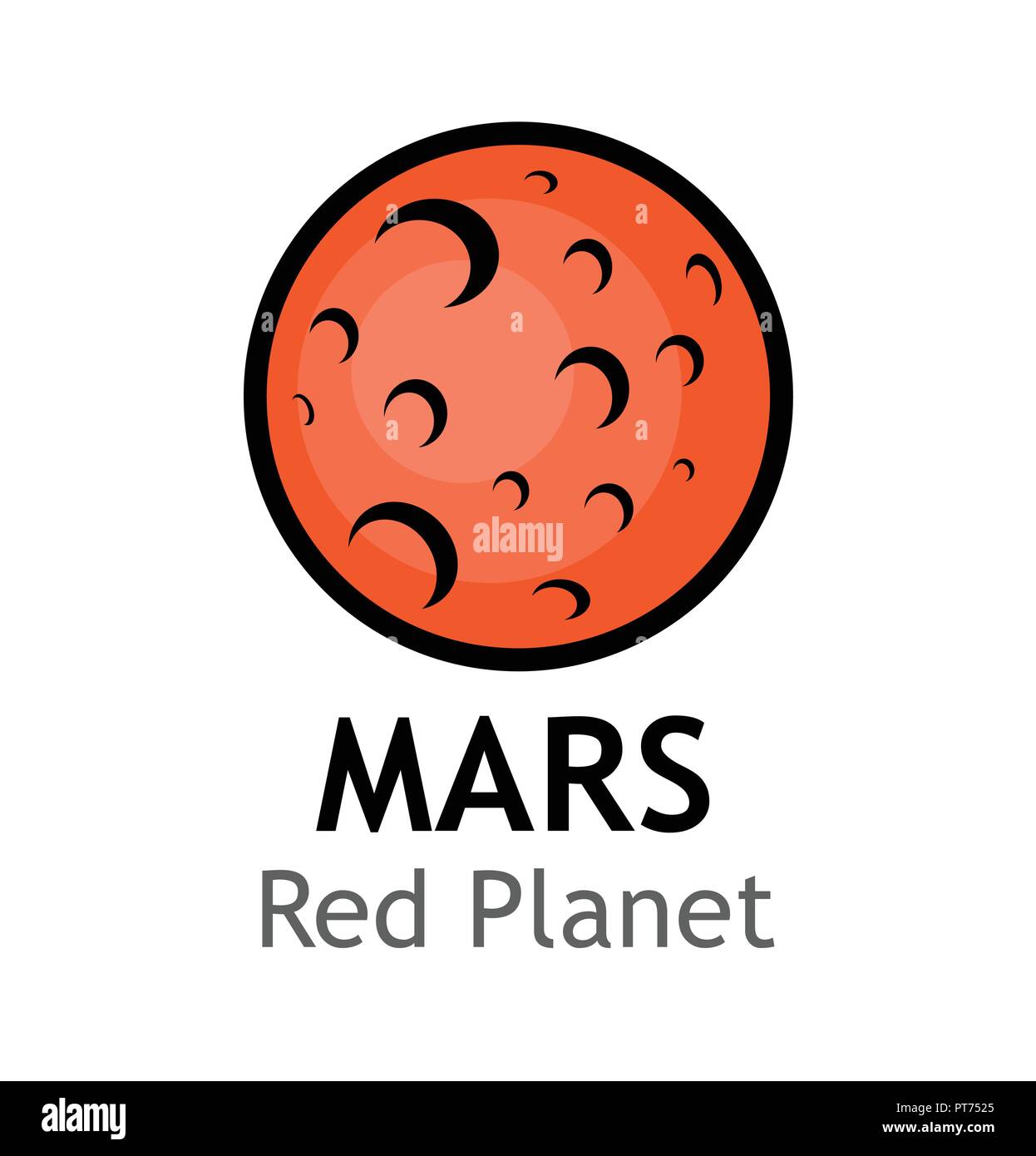 Marte - Pianeta Rosso Illustrazione Vettoriale