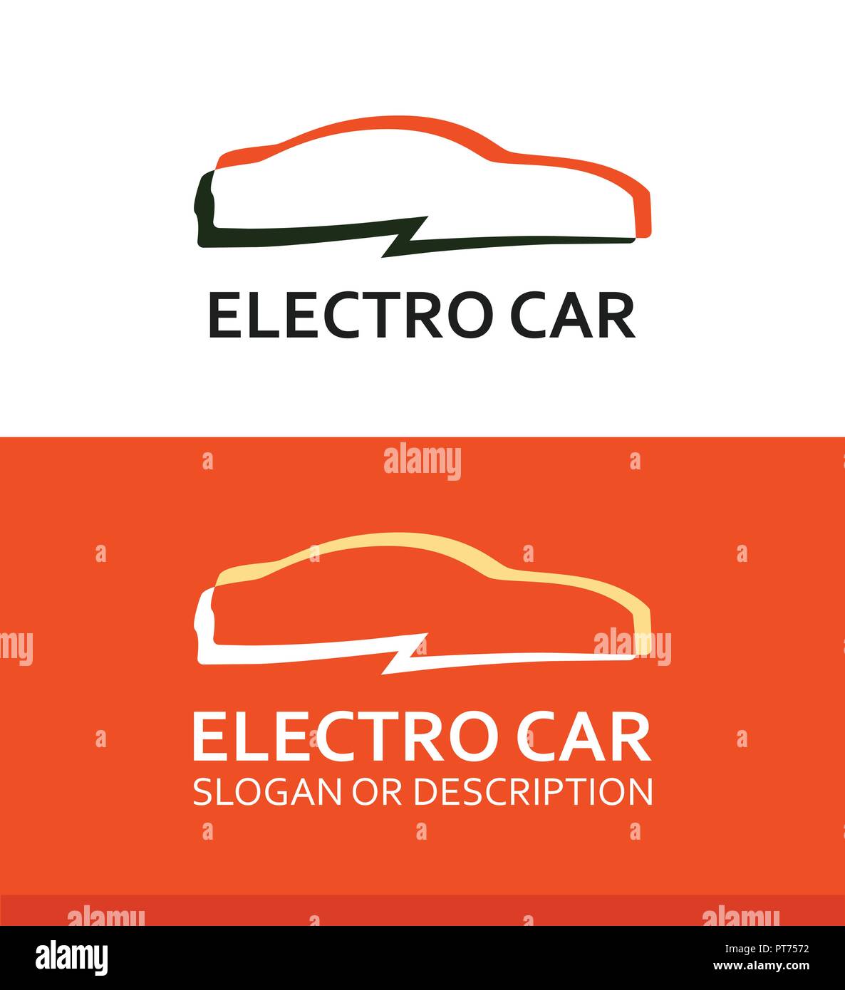 Il logo colorato di Electro auto Illustrazione Vettoriale