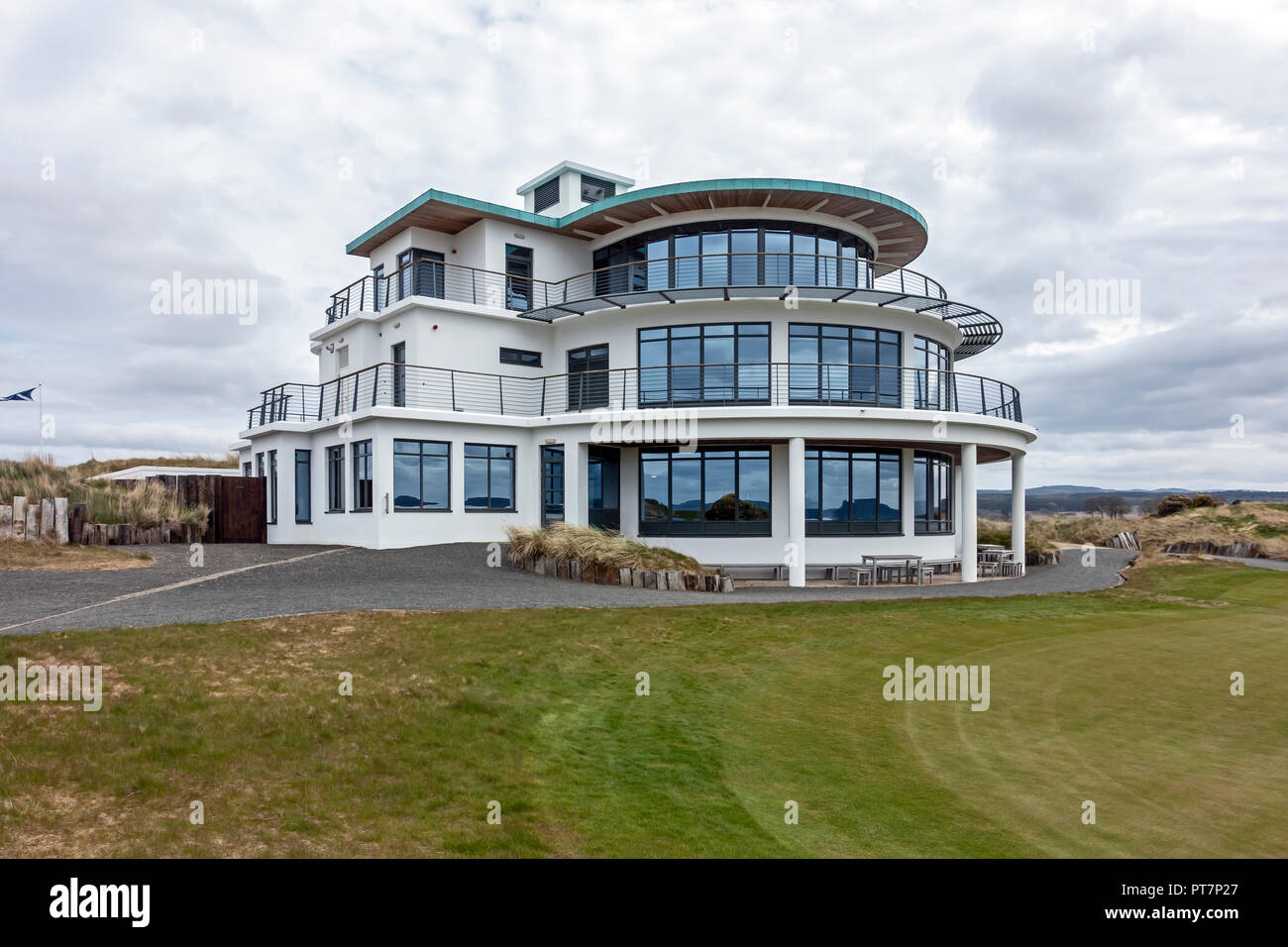 Castle Stuart Gold Club club house Castle Stuart vicino a Inverness in Highland Scozia UK Foto Stock