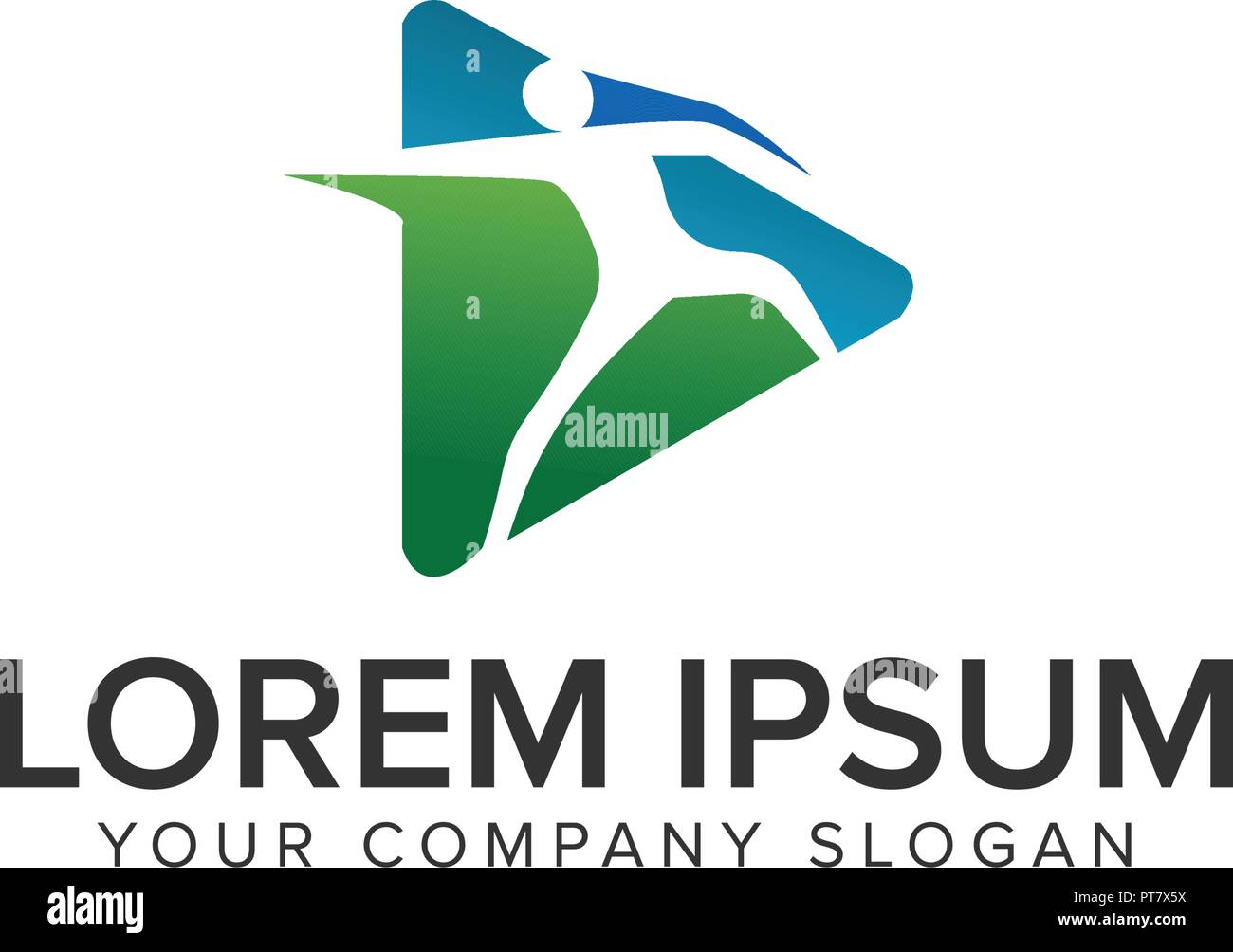 Attività di persone Logo design modello di concetto Illustrazione Vettoriale