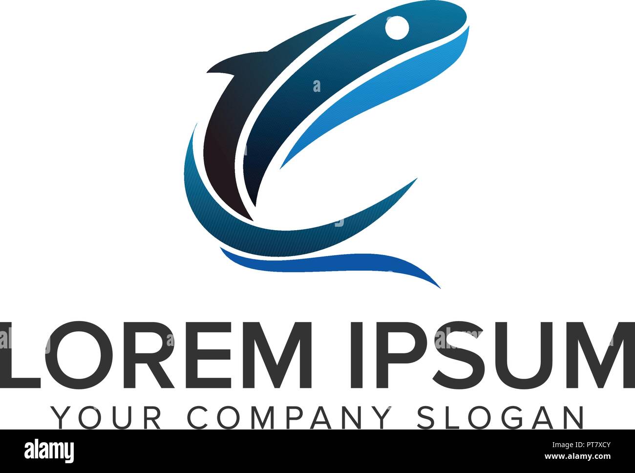 Balene Logo design modello di concetto Illustrazione Vettoriale