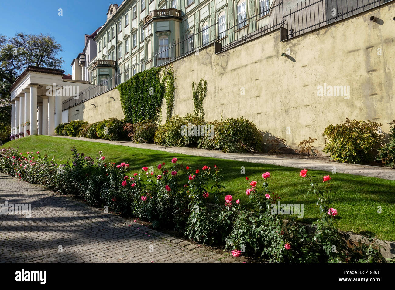 Giardini sotto il Castello di Praga, Na Valech giardino, Repubblica Ceca Foto Stock