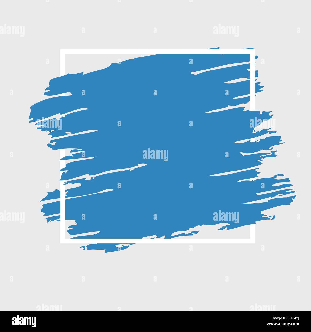 Vettore sfondo blu con la linea di confine. La vernice pennello design. astratta texture grunge per banner illustrazione Illustrazione Vettoriale