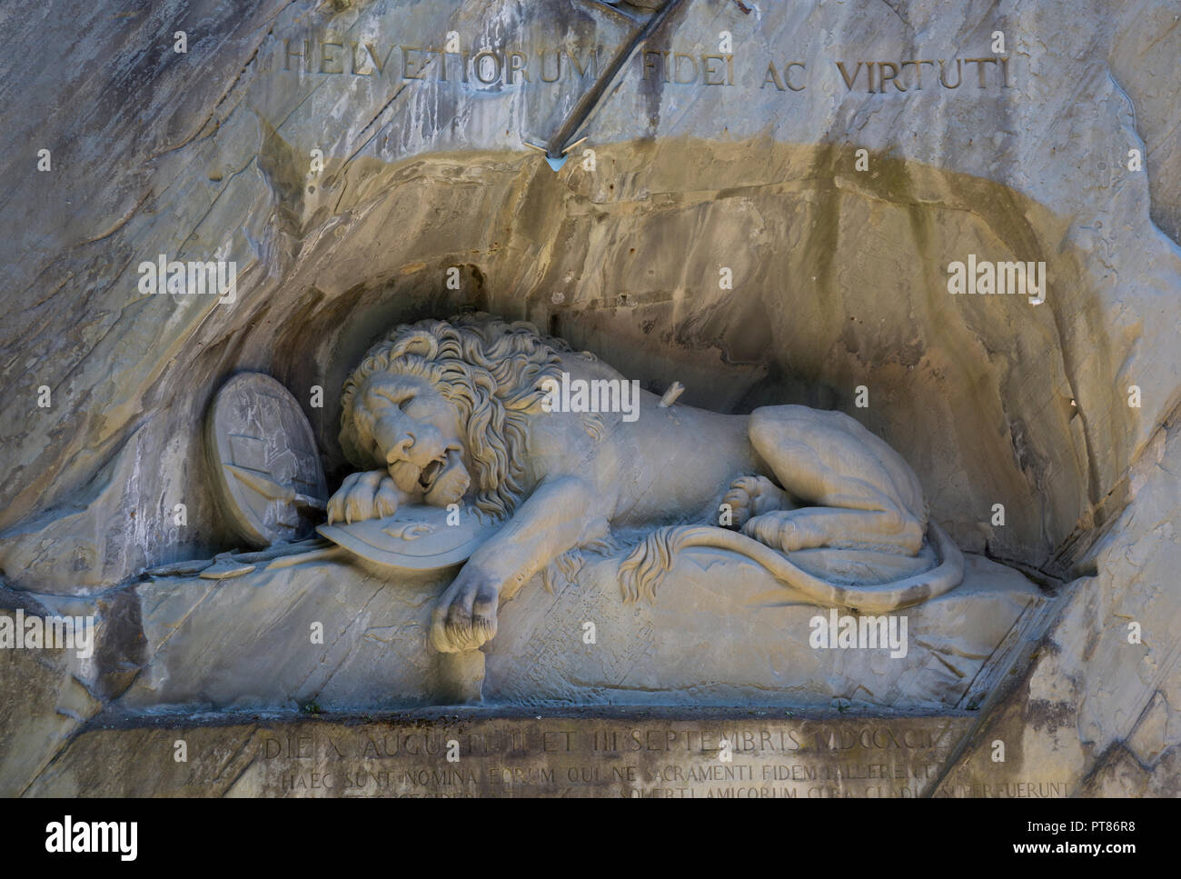 Il Monumento del Leone a Lucerna svizzera Foto Stock