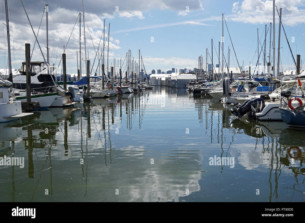 Mosquito Creek Marina, North Vancouver, Canada Foto Stock