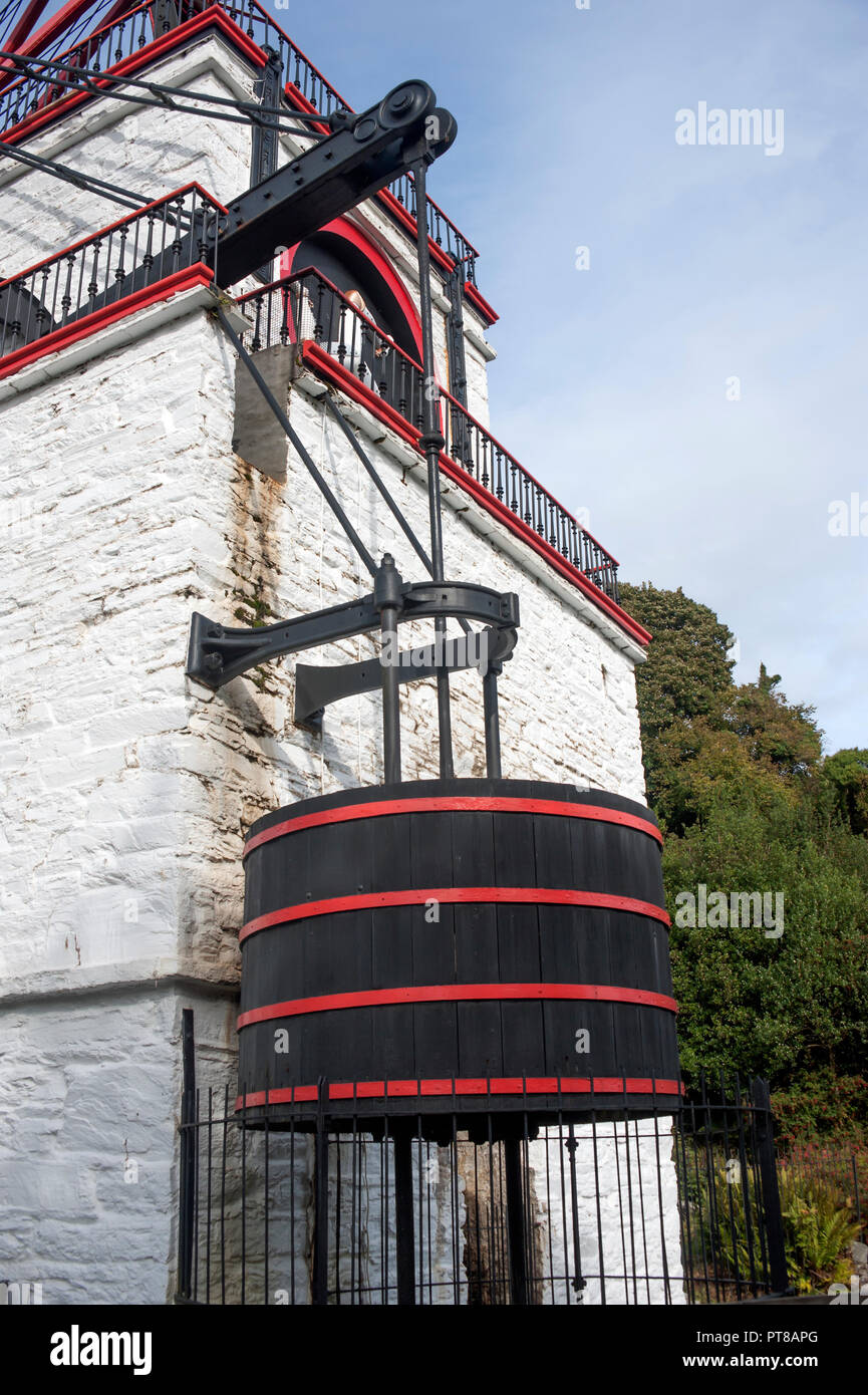 Cilindro di bilanciamento, la Laxey ruota, Laxey, Isola di Man Foto Stock