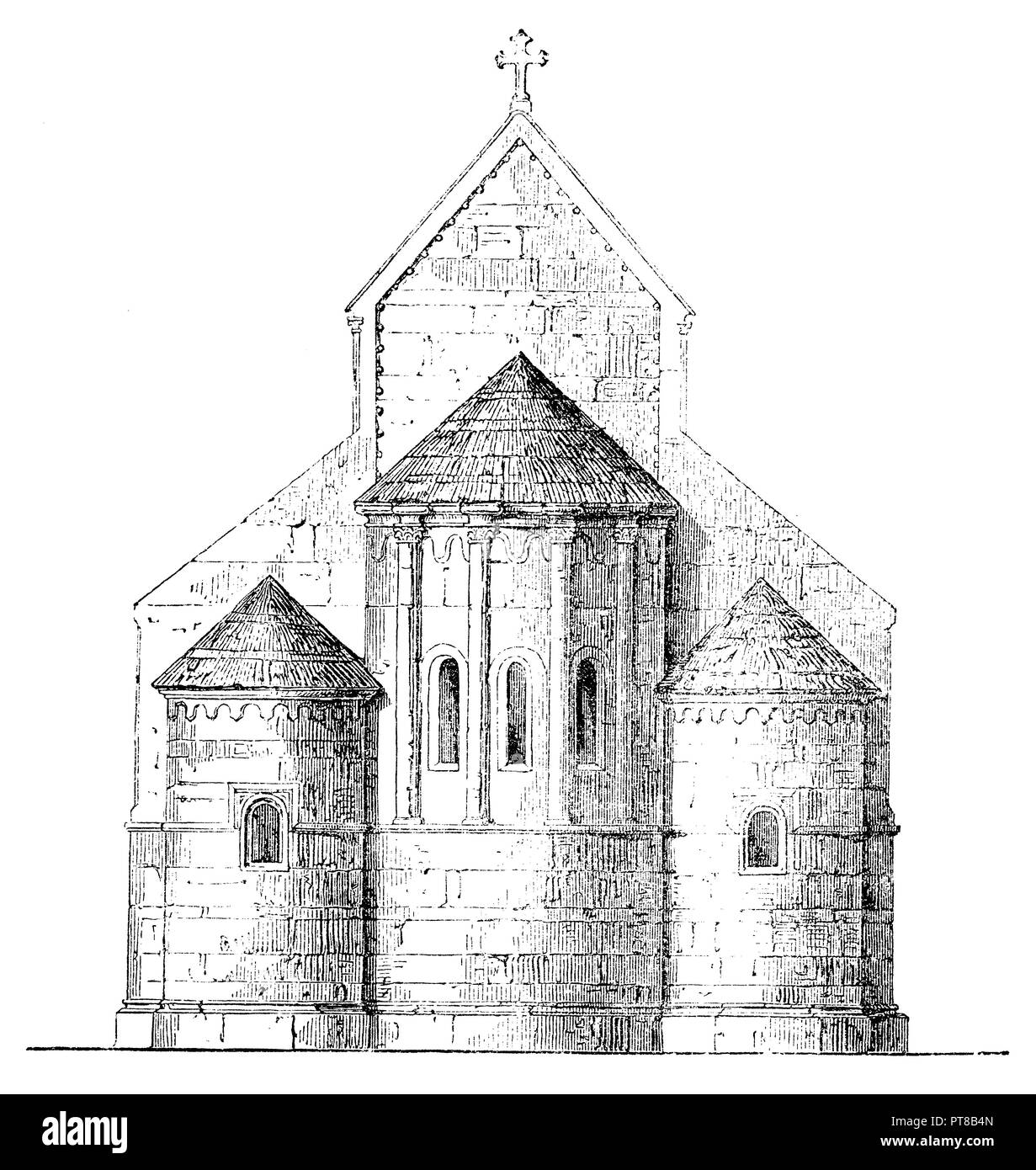 Chiesa in Lébeny. coro , 1870 Foto Stock