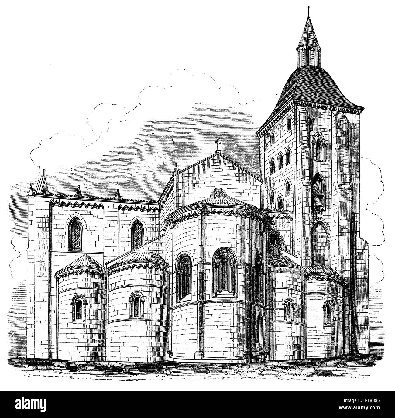 Chiesa di Benavente. Il lato est, 1870 Foto Stock