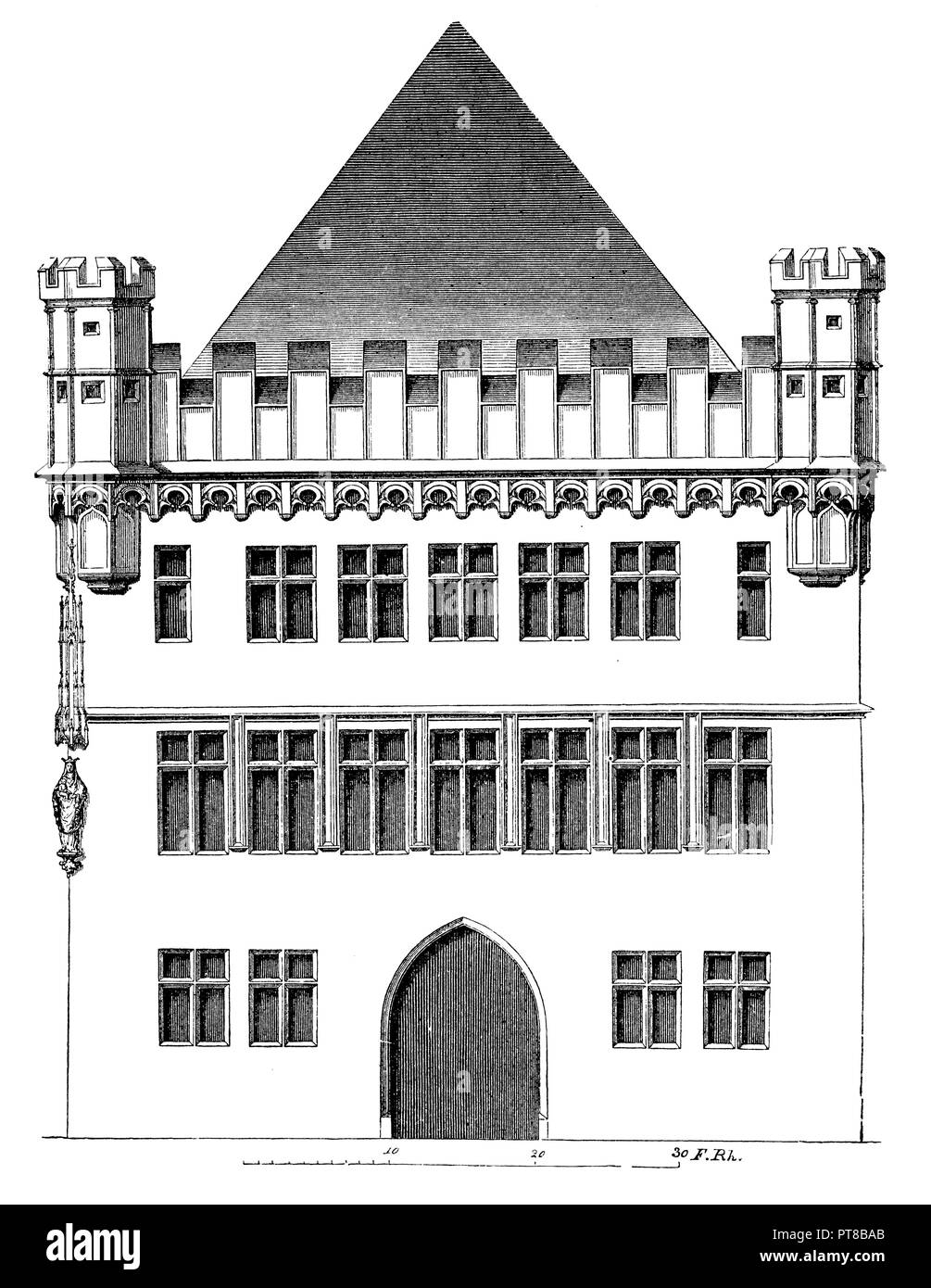 Steinernes Haus a Francoforte un.M., 1870 Foto Stock