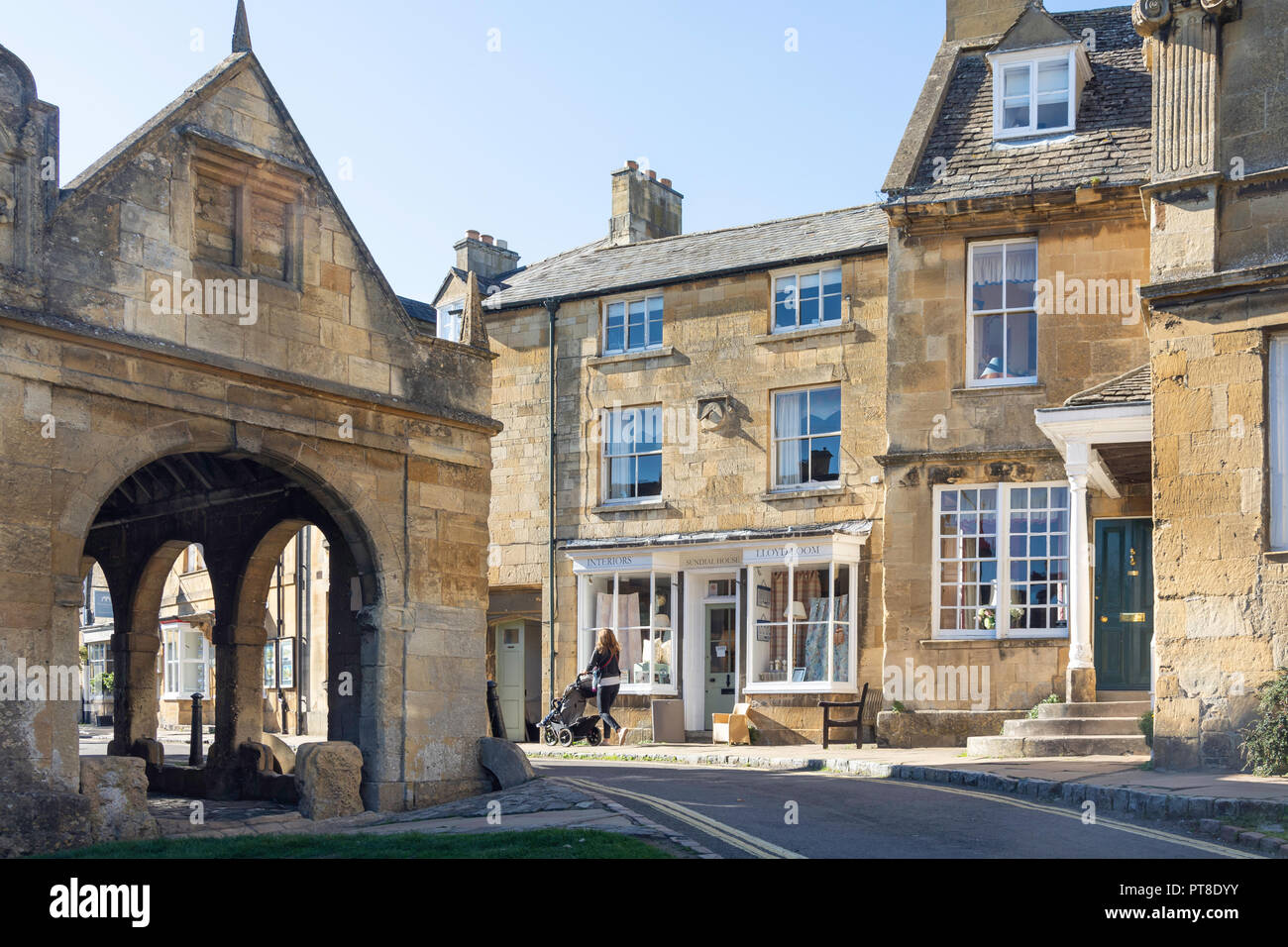 Sala Mercato, High Street, Chipping Campden, Gloucestershire, England, Regno Unito Foto Stock