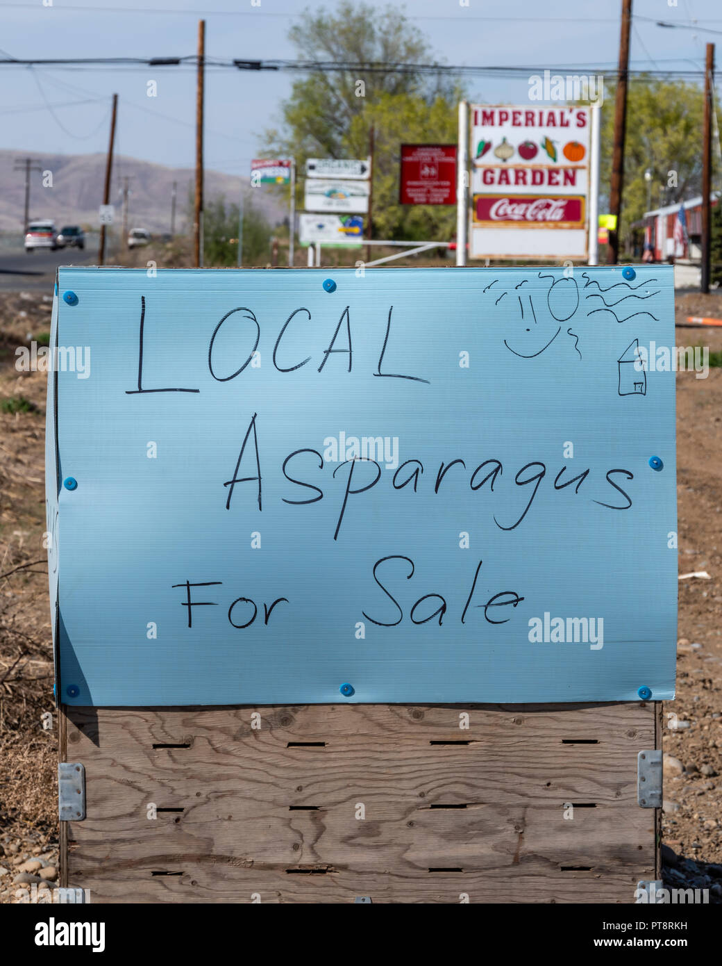 Imperial Giardino del mercato di fattoria in segno di Yakima, Washington Foto Stock