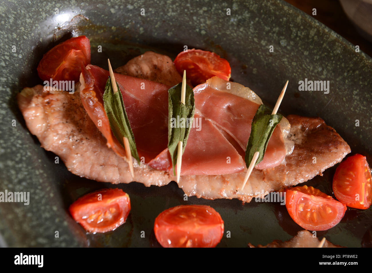 Saltimbocca alla salvia Foto Stock