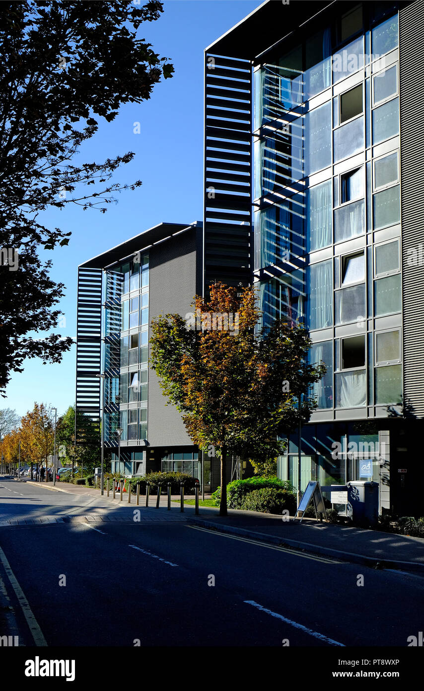 Moderno edificio di appartamenti, cambridge campus biomedico, Inghilterra Foto Stock