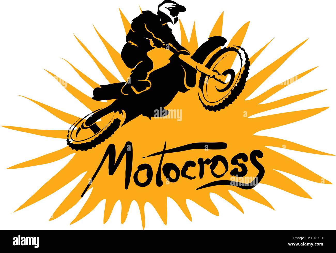 Motocross immagine vettoriale sport estremo illustrazione vettore Illustrazione Vettoriale