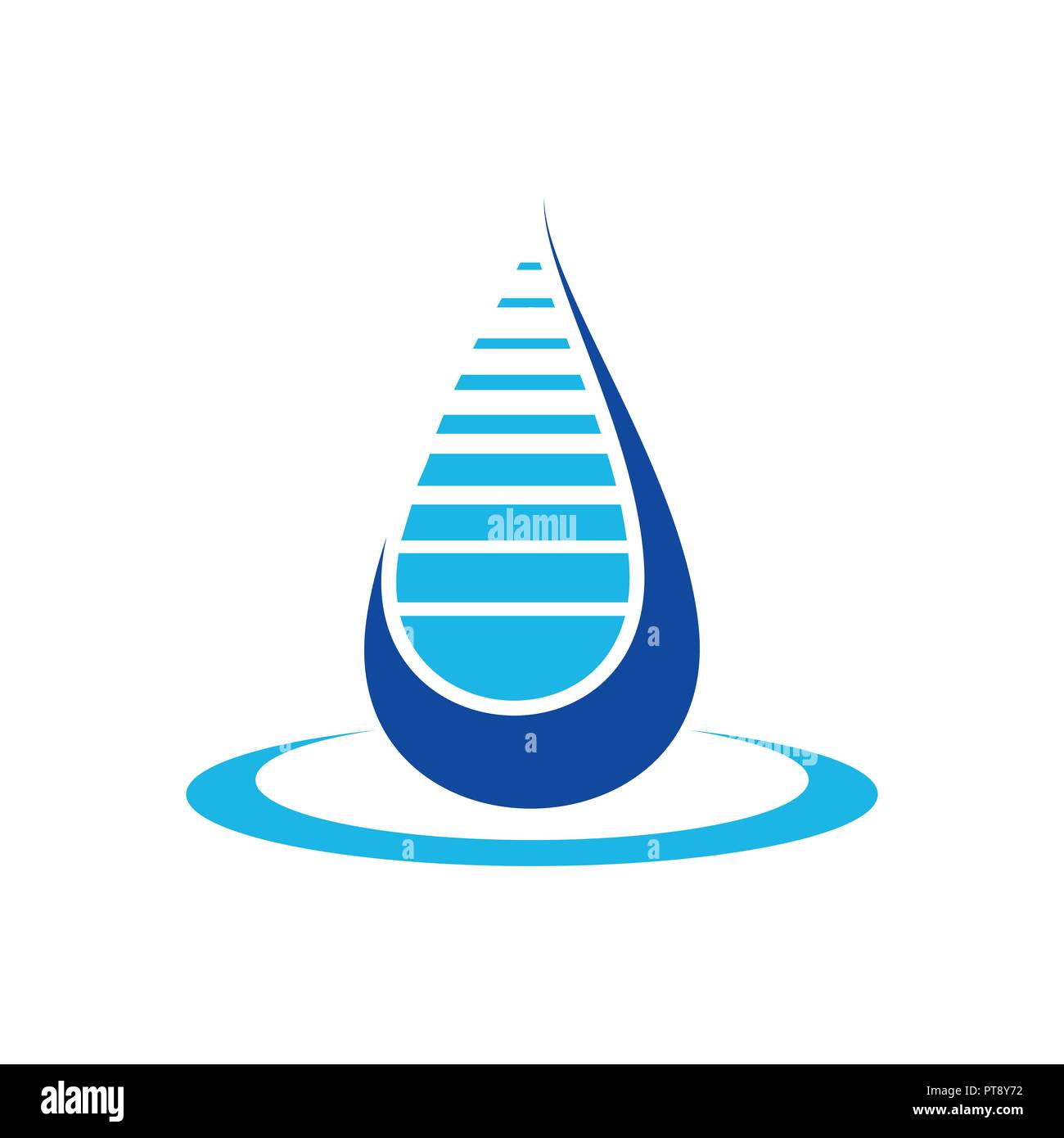 La filtrazione di acqua Goccia Blu simbolo vettore Logo grafico del modello di progettazione Illustrazione Vettoriale
