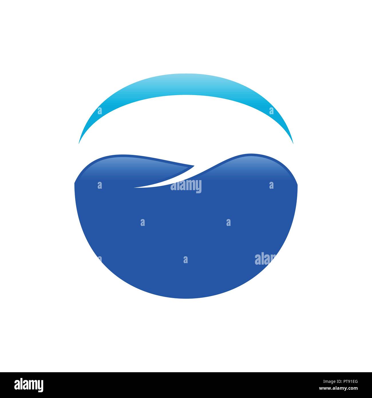 Per le cure dentarie cielo blu simbolo vettore Logo grafico del modello di progettazione Illustrazione Vettoriale