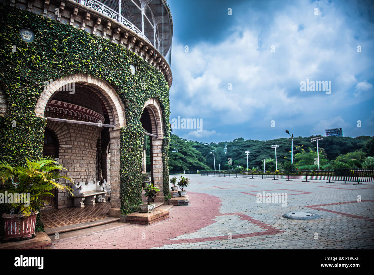 Un colpo esterno di Bengaluru palace Foto Stock