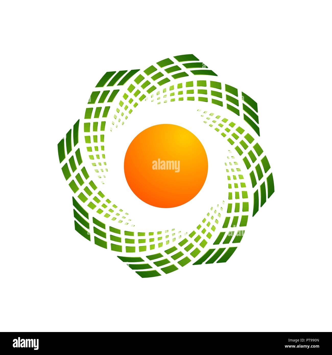 Creatività digitale astratta tecnologia sphere vector logo design elemento di modello. La rete Web Internet business logotipo concetto icona del cerchio Illustrazione Vettoriale