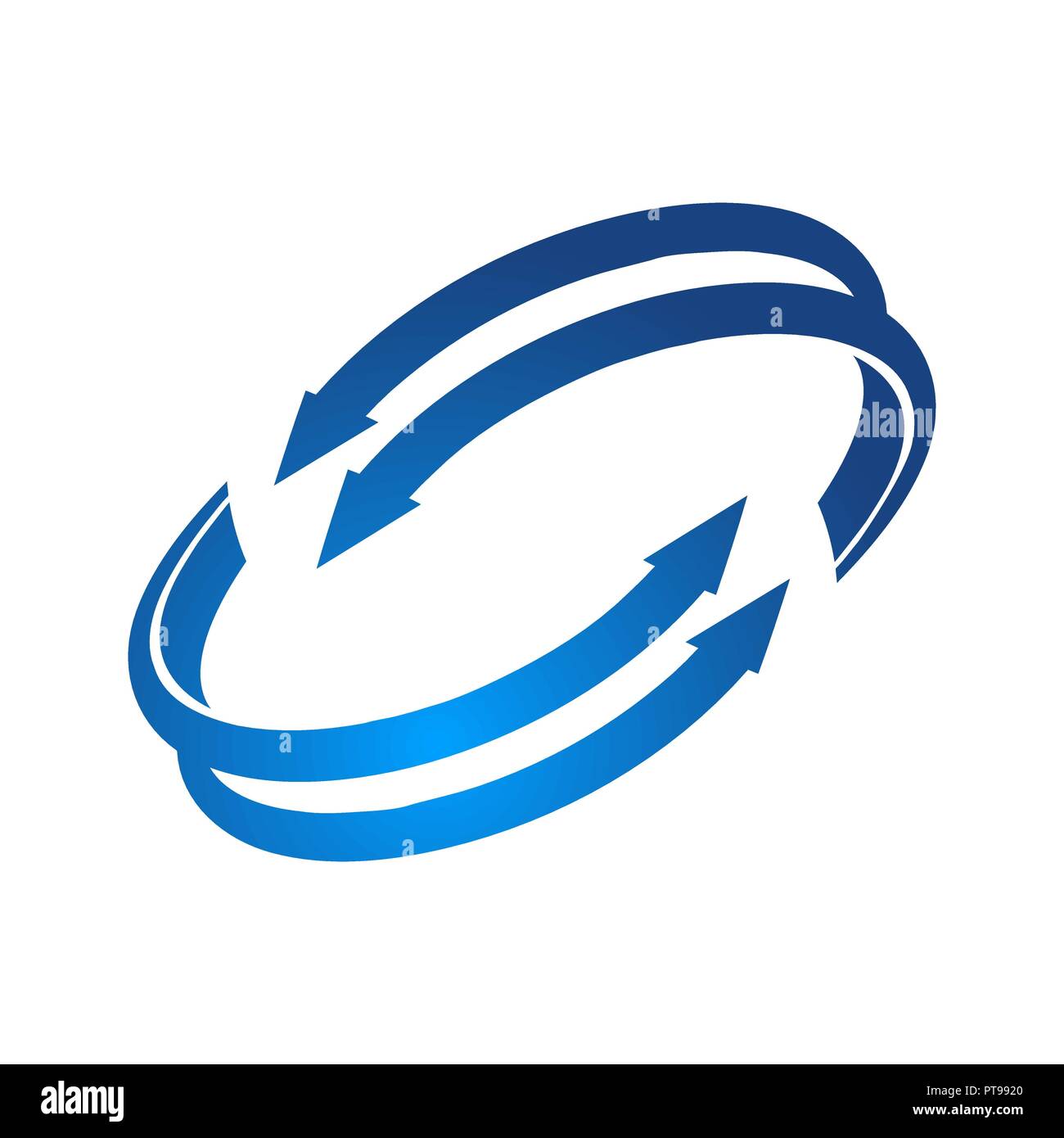 Cerchio Innovazione Tecnologia freccia blu del logo a colori modello Illustrazione Vettoriale