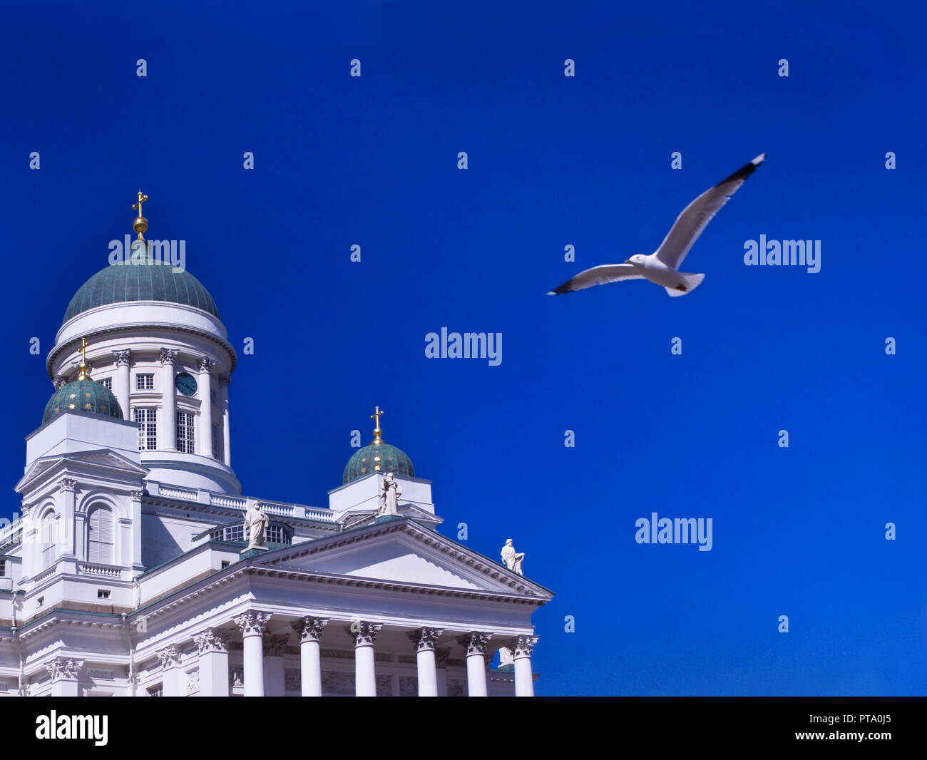A Helsinki la Piazza del Senato Foto Stock