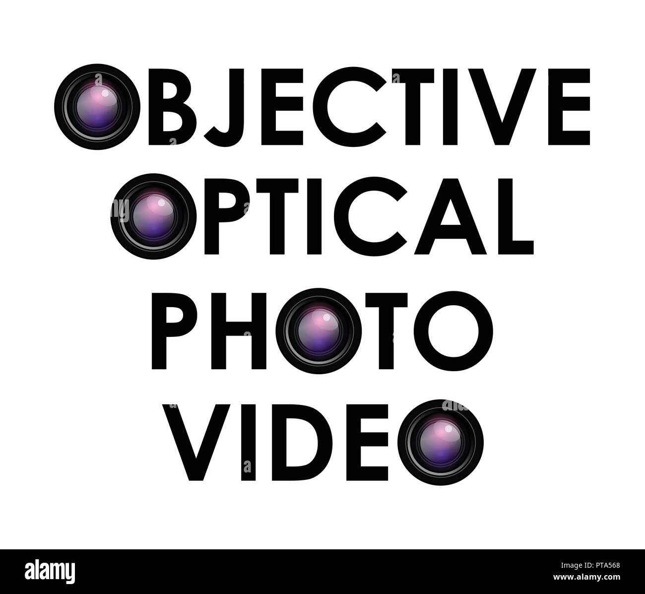 Obiettivo di foto e videocamere Illustrazione Vettoriale