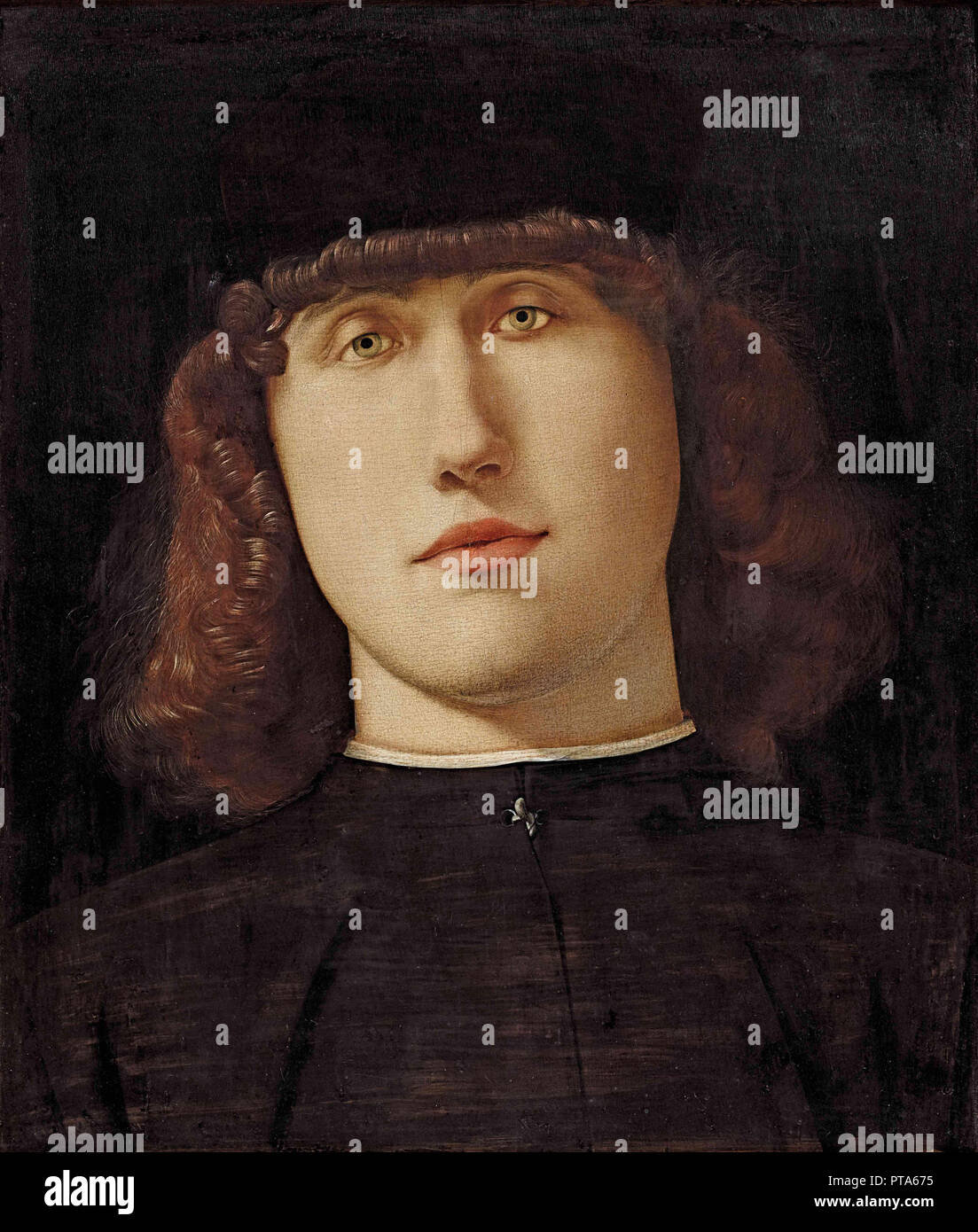 Ritratto di un giovane uomo, 1500. Creatore: Lotto, Lorenzo (1480-1556). Foto Stock