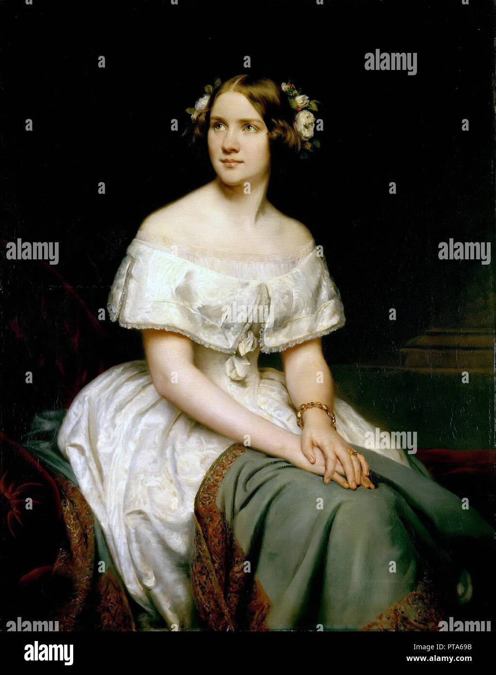 Ritratto del soprano Jenny Lind (1820-1887), 1846. Creatore: Magnus, Eduard (1799-1872). Foto Stock