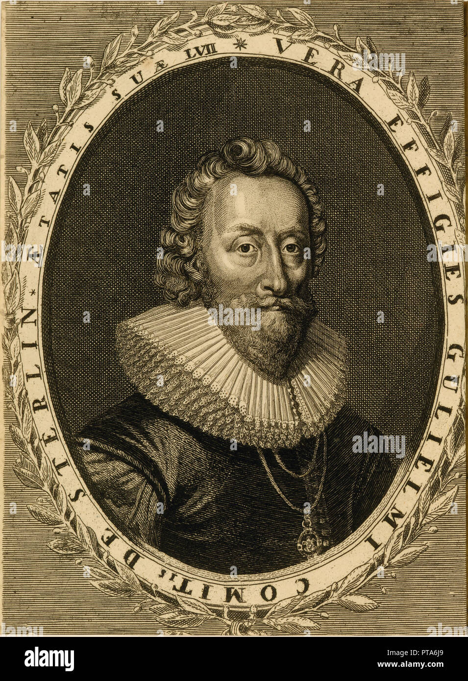 Sir William Alexander, 1° Conte di Stirling, 1624. Creatore: anonimo. Foto Stock