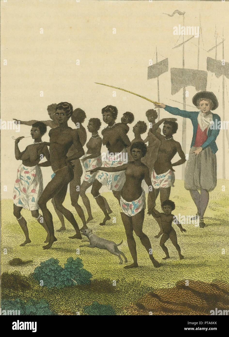 Gruppo di isole Negros, come importate per essere vendute per gli schiavi, 1793. Creatore: Blake, William (1757-1827). Foto Stock