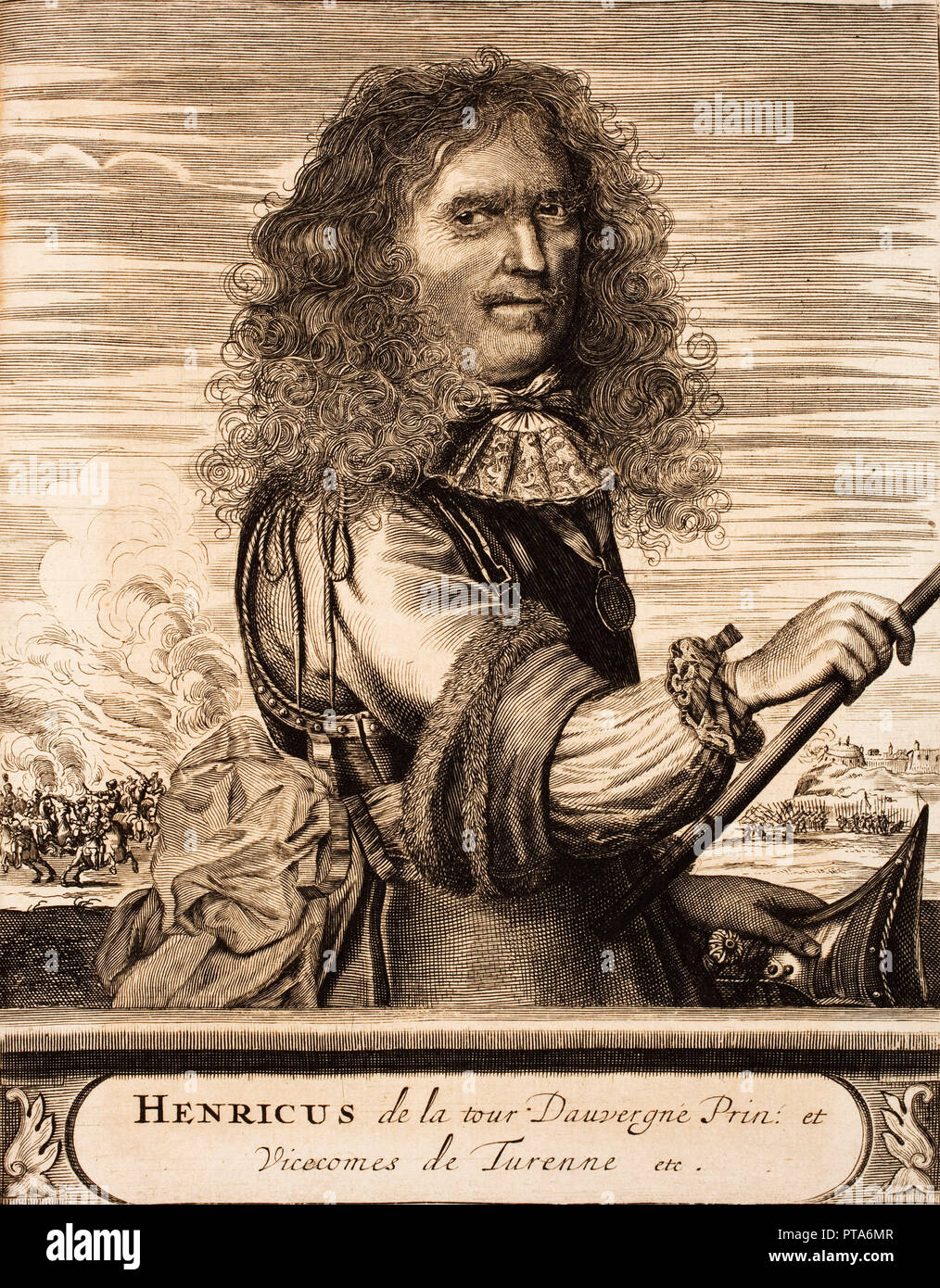 Il maresciallo Henri de La Tour d'Auvergne, vicomte de Turenne (1611-1675), 1675. Creatore: anonimo. Foto Stock