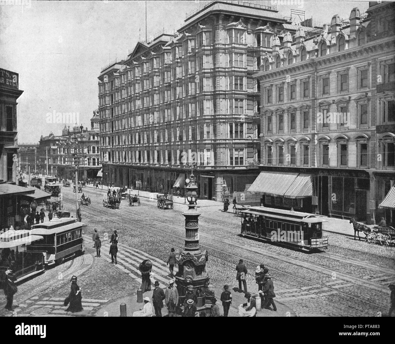 Market Street, San Francisco, California, Stati Uniti d'America, c1900. Creatore: sconosciuto. Foto Stock