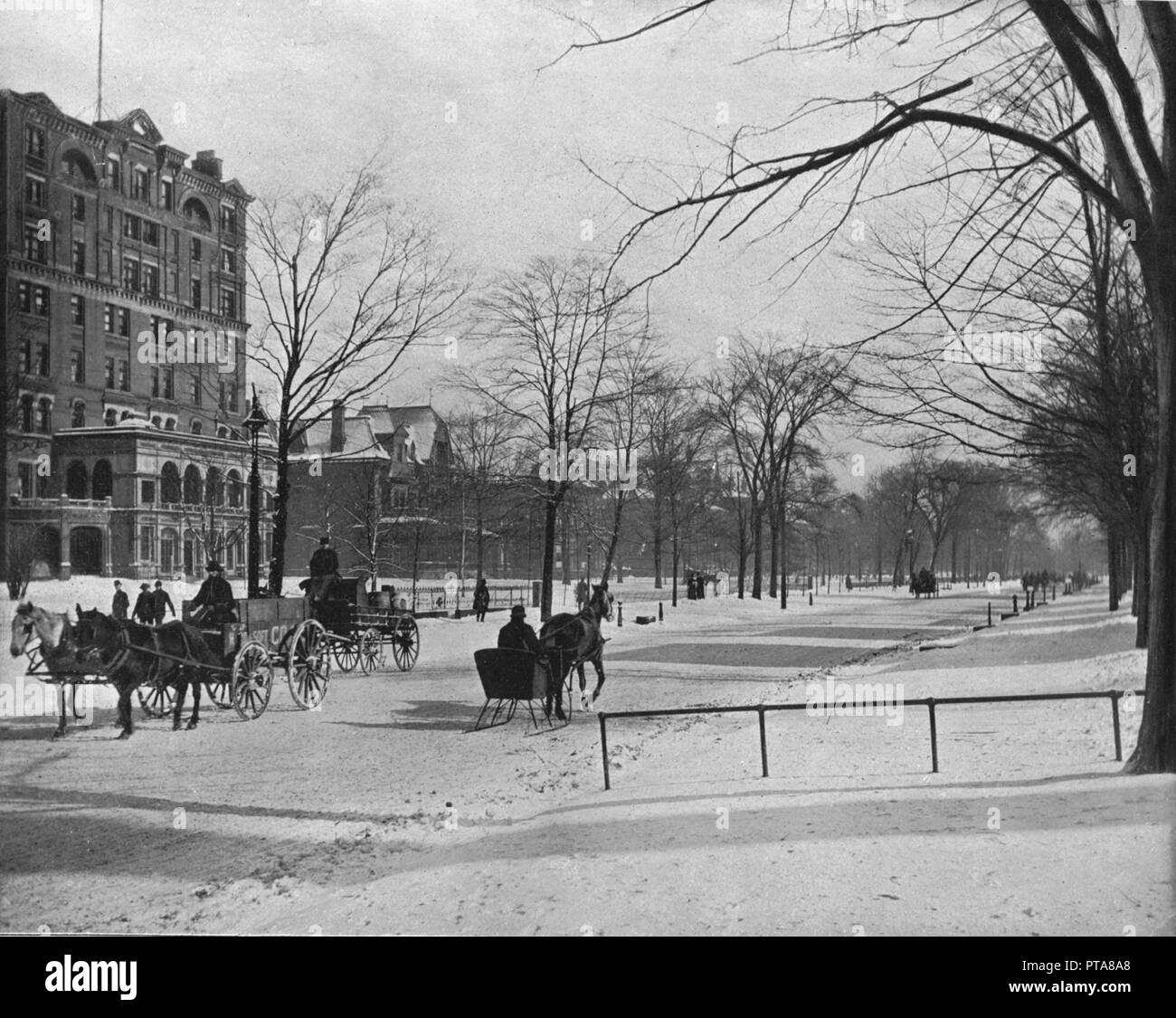 Euclid Avenue, Cleveland, Ohio, USA, c1900. Creatore: sconosciuto. Foto Stock