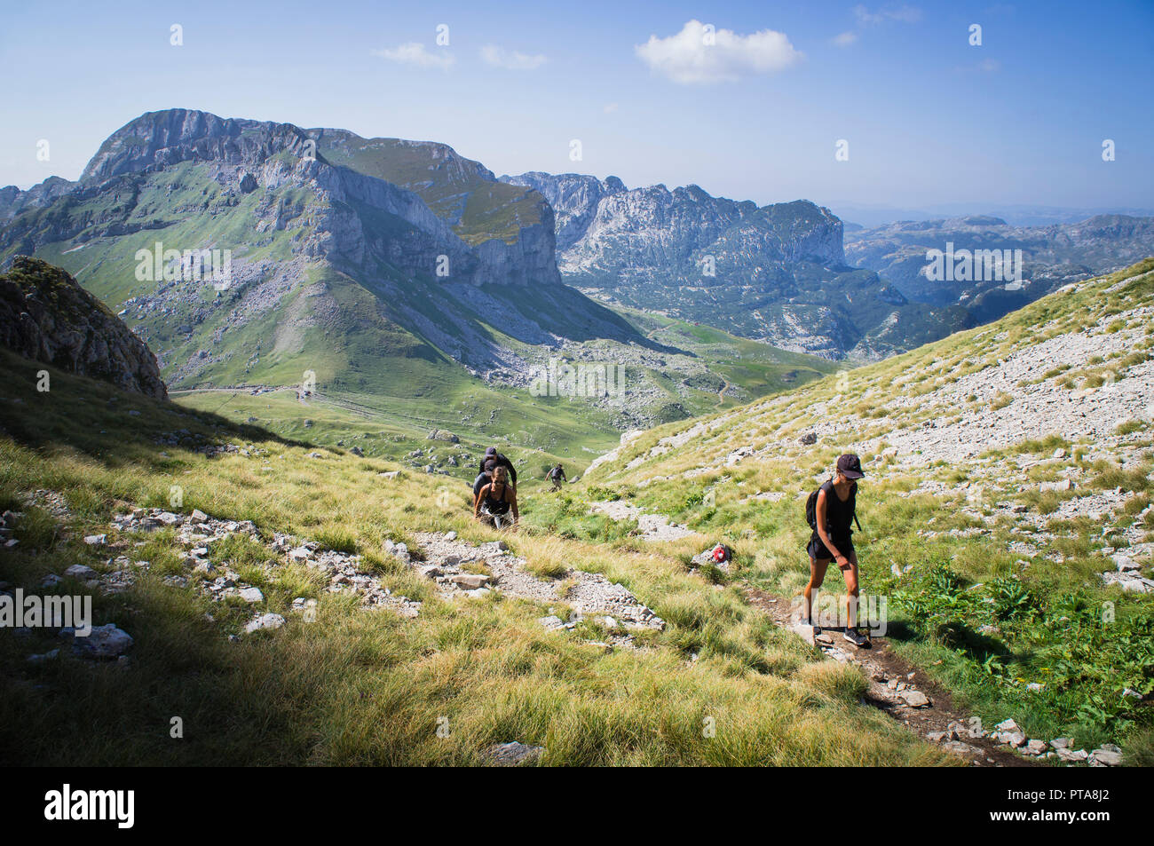 Le montagne del Durmitor è un massiccio nel nord-ovest del Montenegro, una parte delle Alpi dinariche. Bobotov Kuk, il picco più alto di esso, raggiunge un altezza di 2, Foto Stock