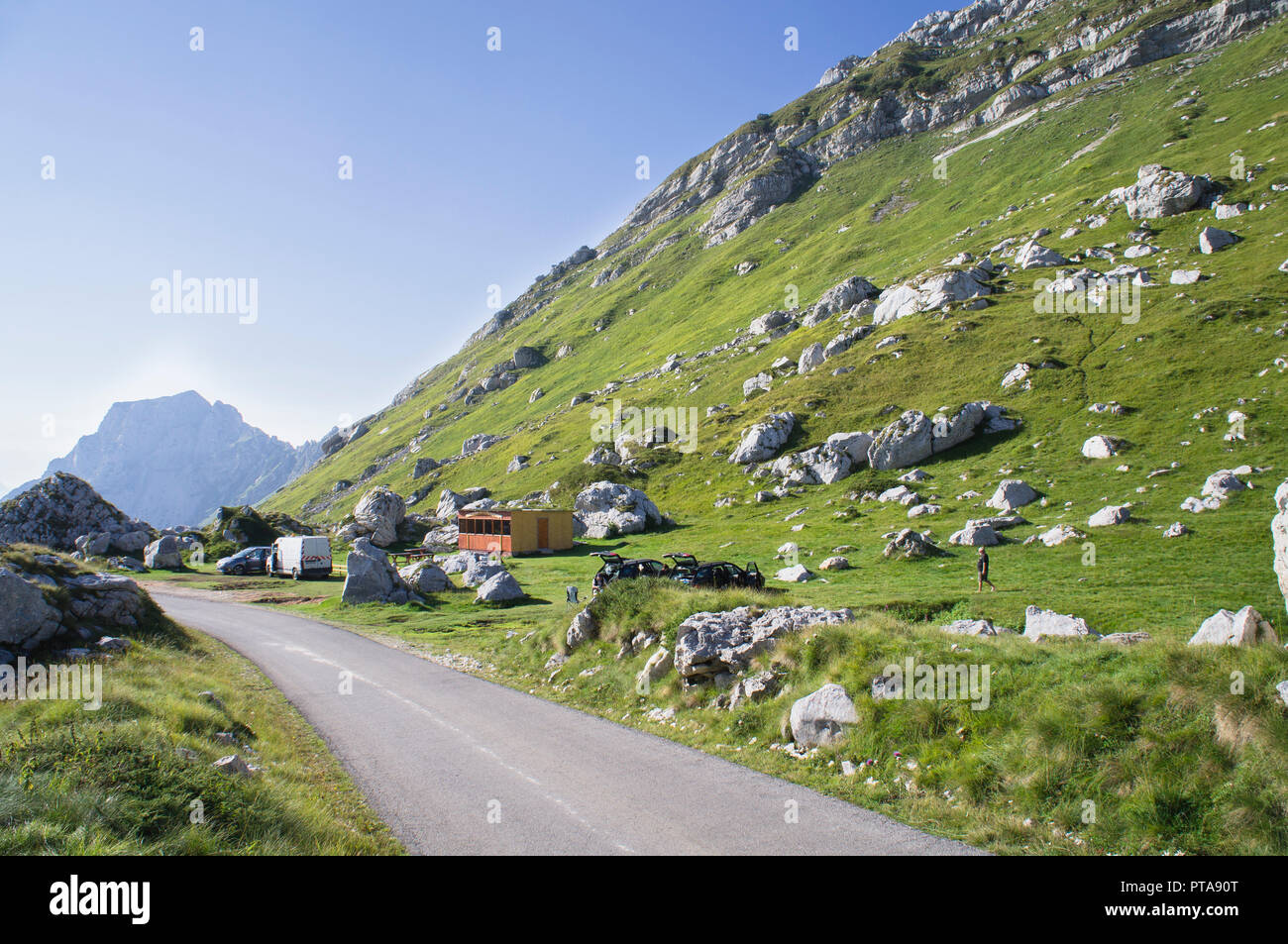 Le montagne del Durmitor è un massiccio nel nord-ovest del Montenegro, una parte delle Alpi dinariche. Bobotov Kuk, il picco più alto di esso, raggiunge un altezza di 2, Foto Stock