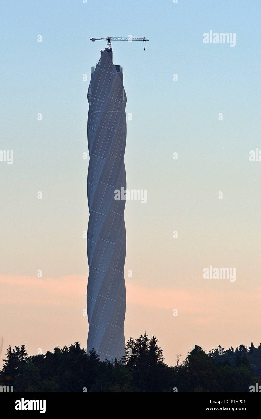 Thyssenkrupp ascensore torre di prova a Rottweil, Germania Foto Stock