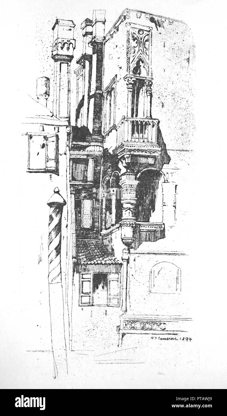 "Tintoretto's House', c1894, (1925). Creatore: giovane di David Cameron. Foto Stock