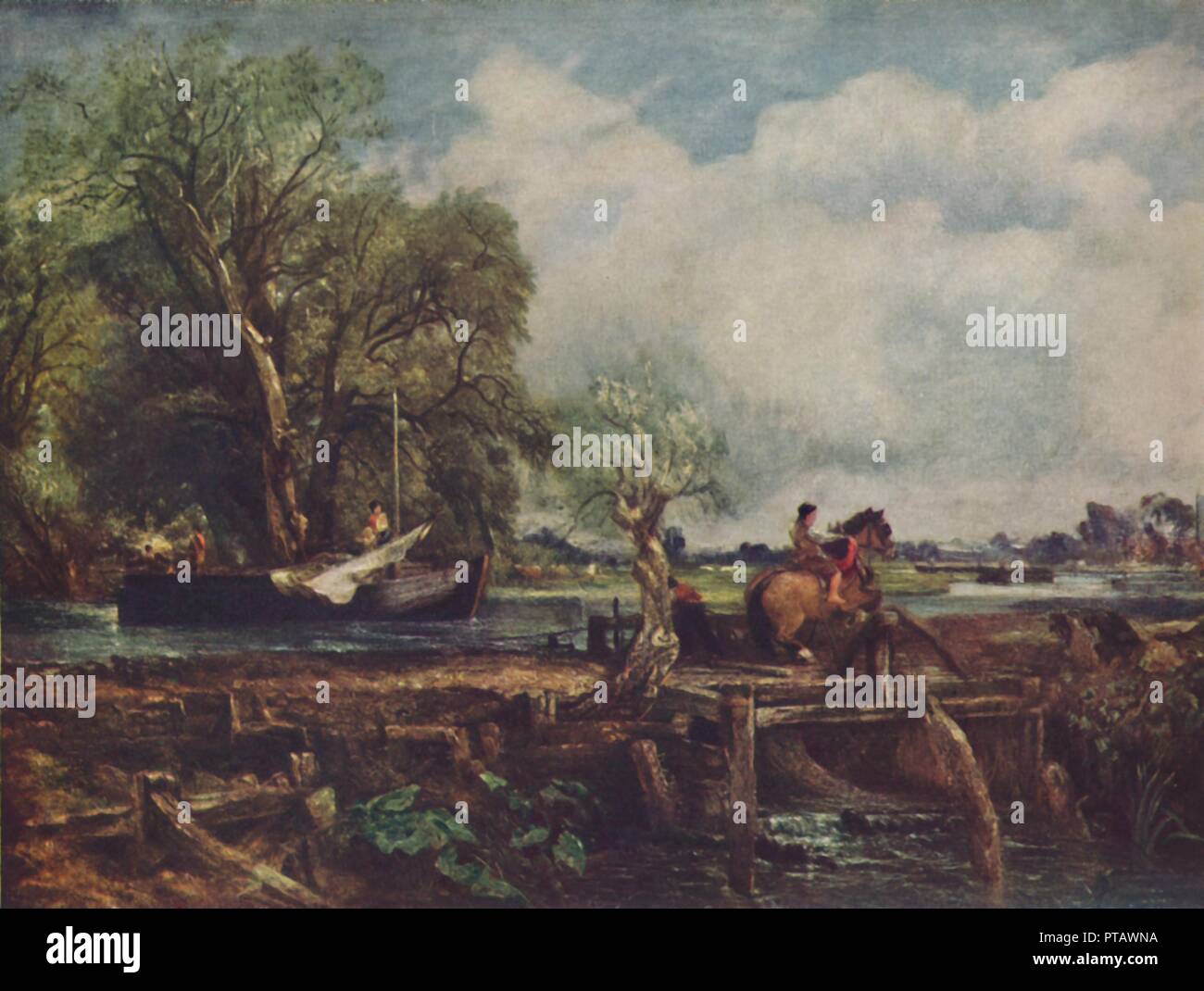 "Il salto cavallo", 1825 (c1950). Creatore: John Constable. Foto Stock