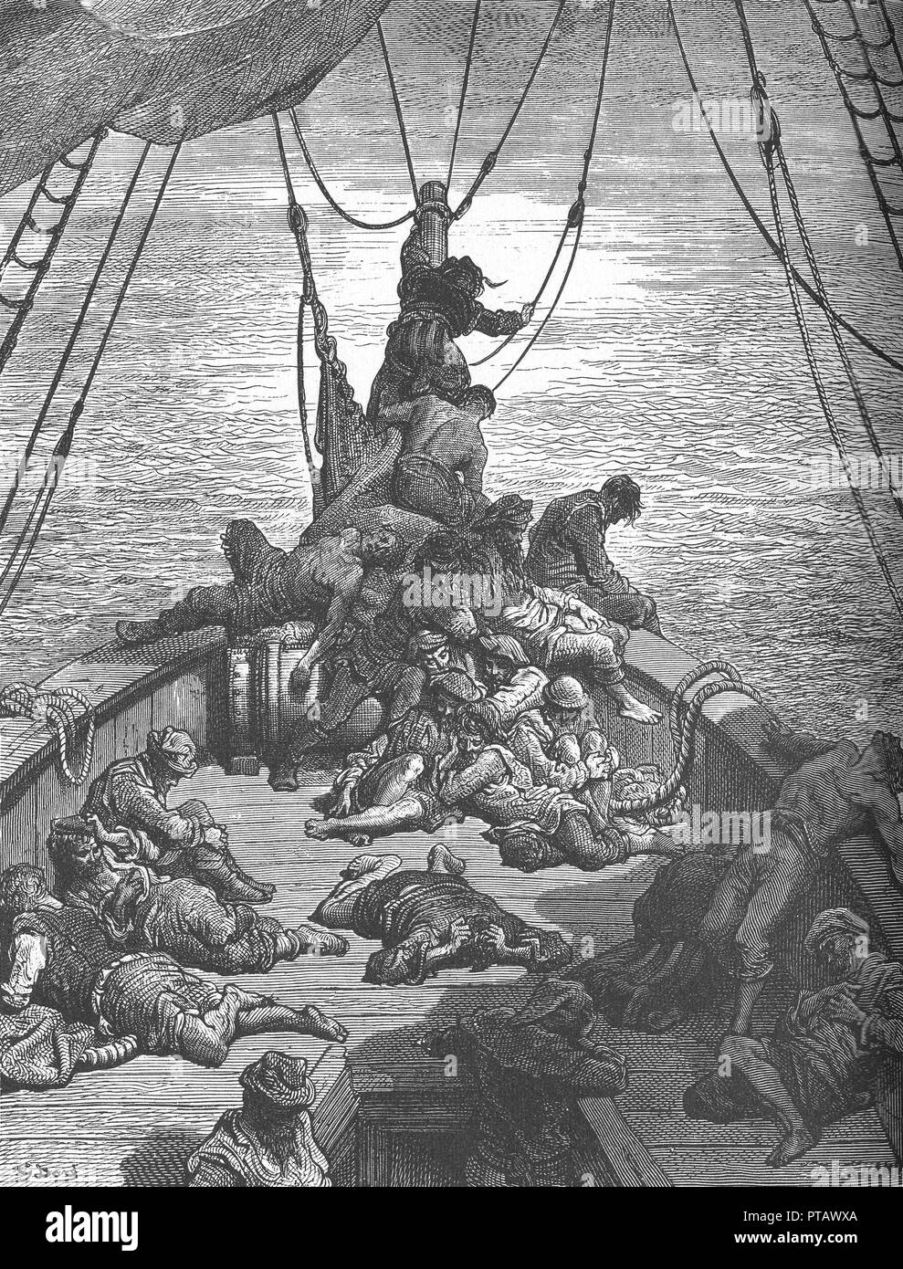 "Uno di Gustave Doré di illustrazioni per le antiche Mariner', c1870s, (c1950). Creatore: Gustave Doré. Foto Stock