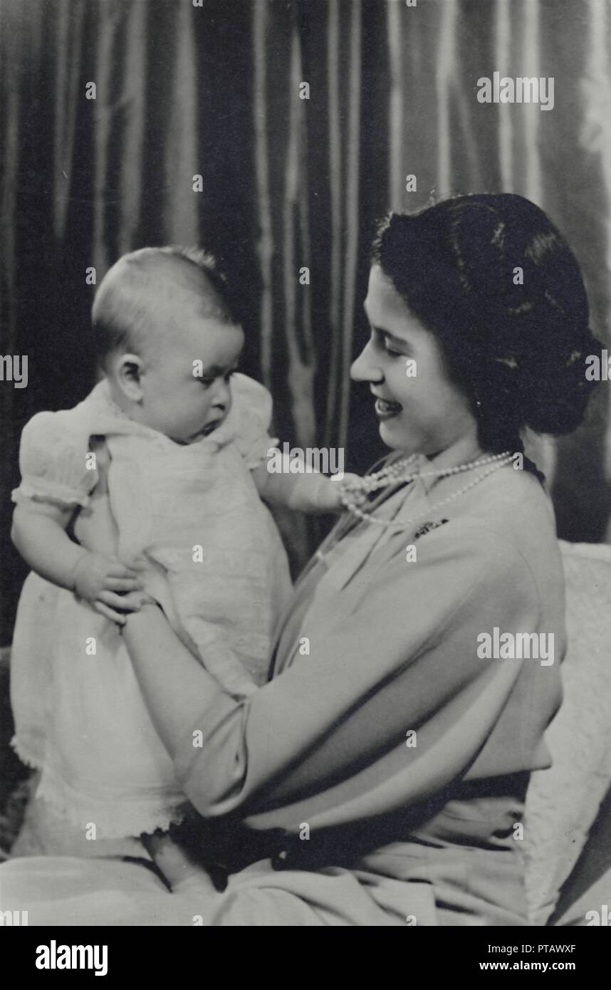 "S.a.r. La Principessa Elisabetta e il Principe Charles', 1948. Creatore: Stirling Henry Nahum. Foto Stock