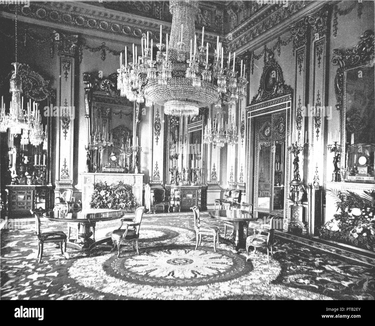 Il White Drawing Room, Buckingham Palace, London, 1894. Creatore: sconosciuto. Foto Stock
