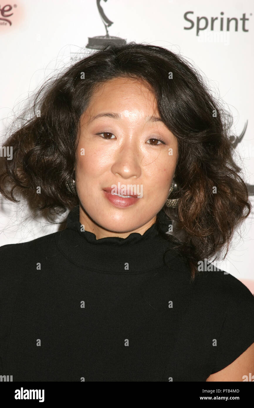 Sandra Oh 14/09/07 '59th Primetime Emmy Awards Performer Nominee Reception' @ Pacific Design Center, West Hollywood Foto di Ima Kuroda/HNW / PictureLux Riferimento File # 33680 662HNW Foto Stock