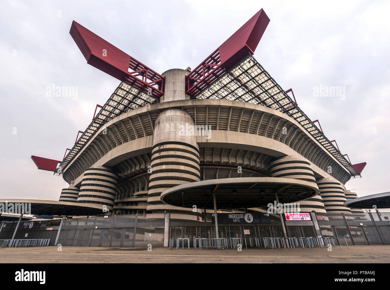 Vista su San Siro di Milano Foto Stock