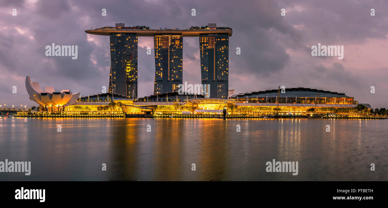 Il Marina Bay Sands, Singapore Foto Stock
