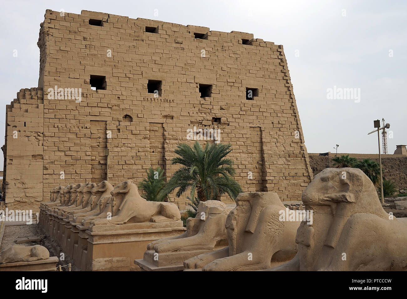 Tempio di Karnak EGITTO Luxor rovina il Faraone Archeologia . Foto Stock