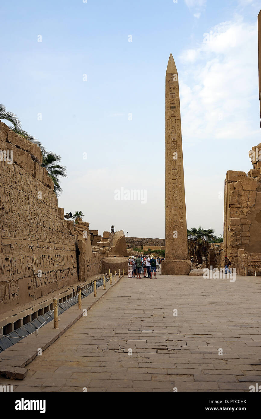 Tempio di Karnak EGITTO Luxor rovina il Faraone Archeologia . Foto Stock